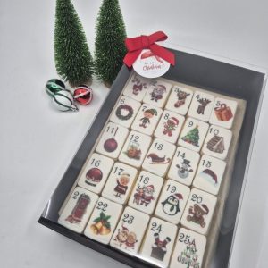 Christmas cookie advent calendar edible image