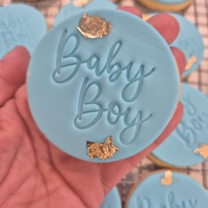 Baby boy custom cookies