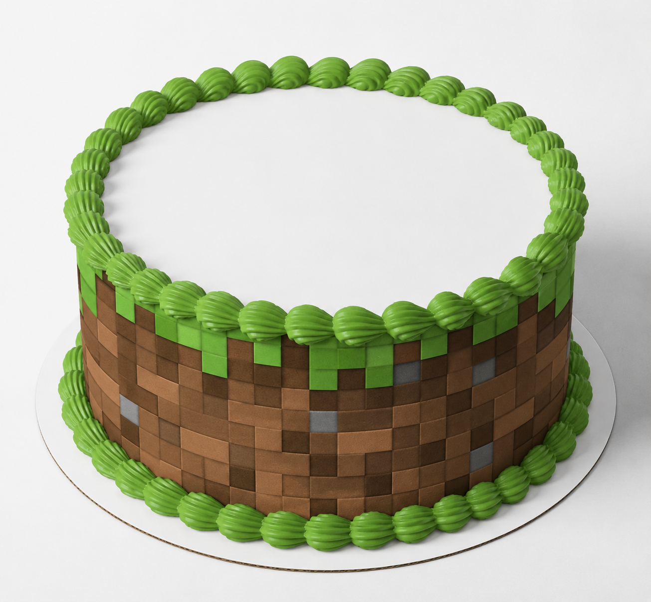 Grass Block minecraft cake wrap