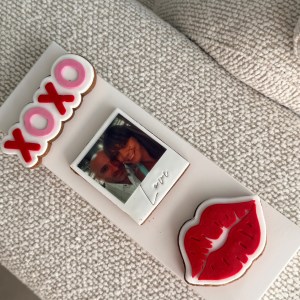 Hugs and Kisses Valentines Day Custom Cookies from The Cookie Spot Australia