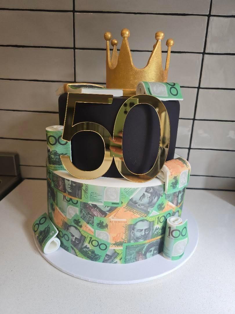 Cake wrap edible image $100 note