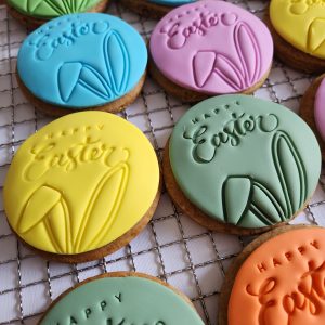Seasonal Easter custom cookies with edible images